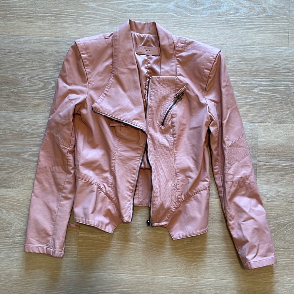 Faux leather jacket size s